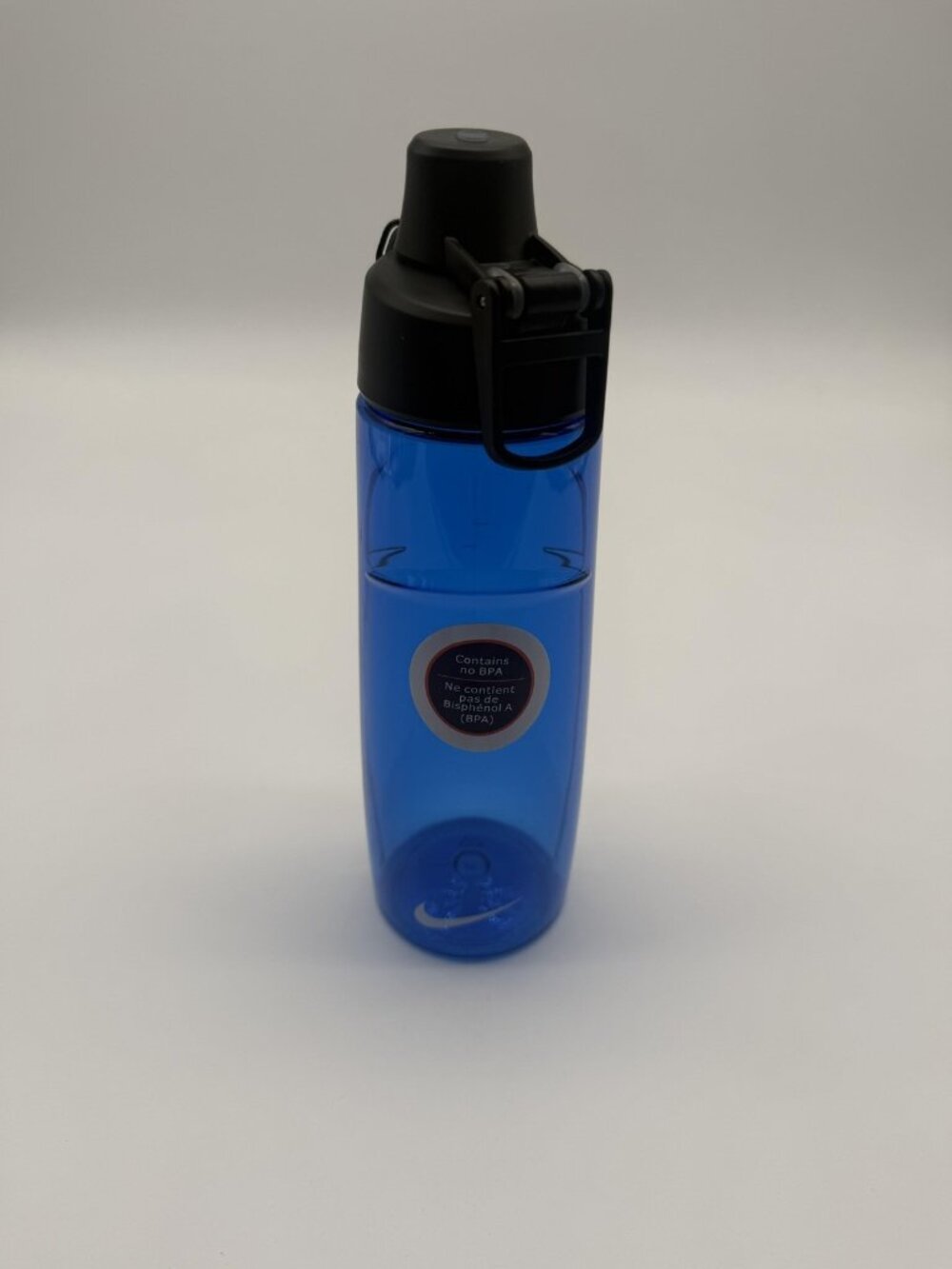 New Nike Water Bottle 22oz Blue BPA Free Flip Lock Handle Reusable Sports Swoosh